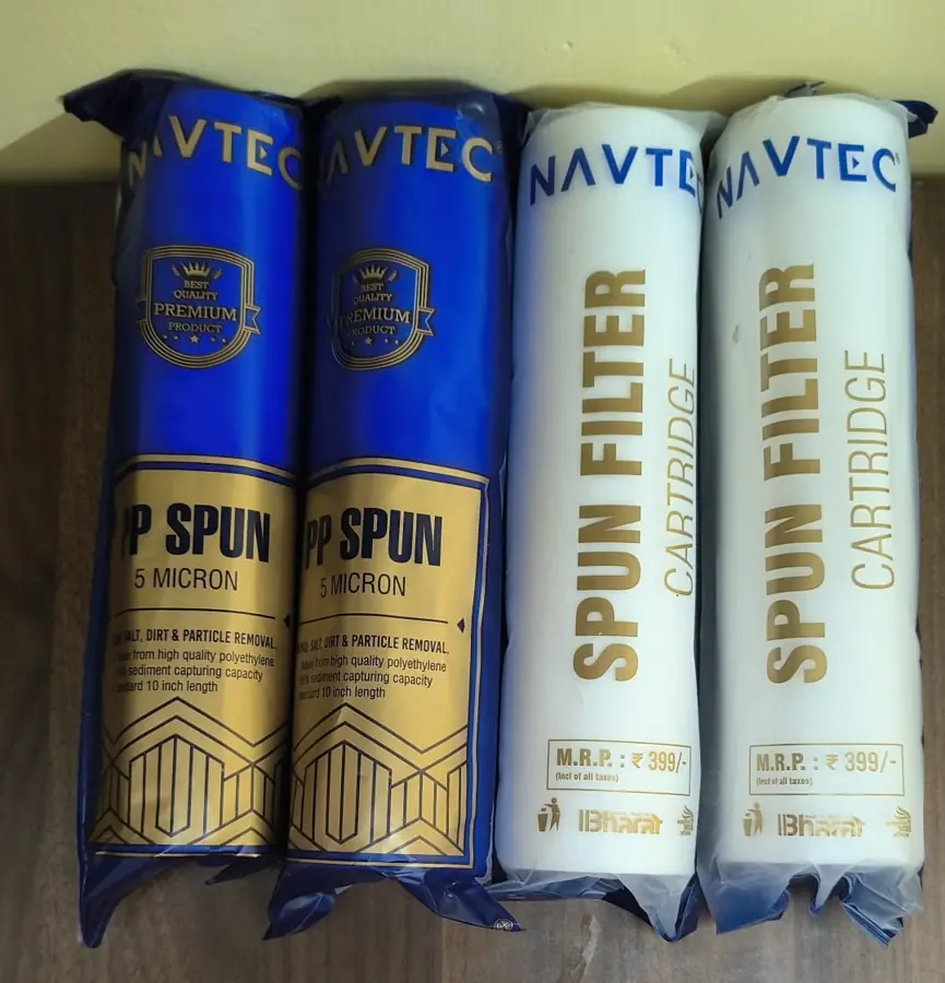 Navtec PP spun 5 micron filter cartridges